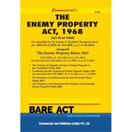 Commercial Law Publisher's The Enemy Property Act, 1968 Bare Act 2023